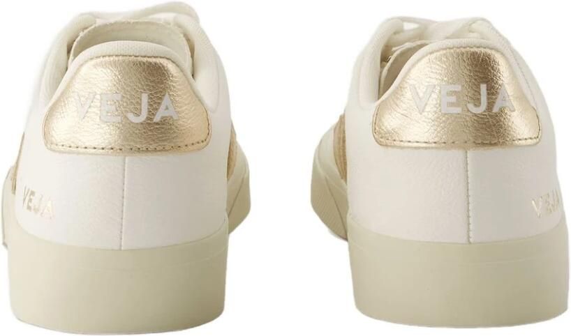 Veja Witte Leren Sneakers Ronde Neus Veters White Dames - Foto 8