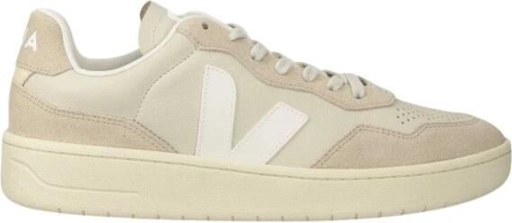 Veja V-90 sneaker van leer met suède details