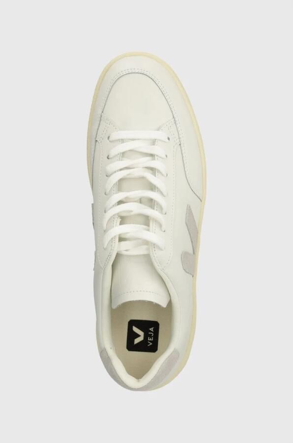 Veja Witte Leren Sneakers Ronde Neus Logo White Heren - Foto 2