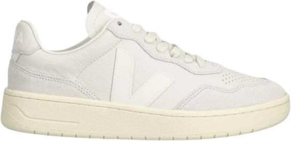Veja Witte sneakers met grijze suède inzetstukken White