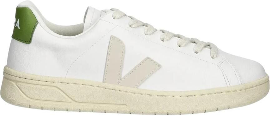 Veja wit groene katoenen sneakers White Heren