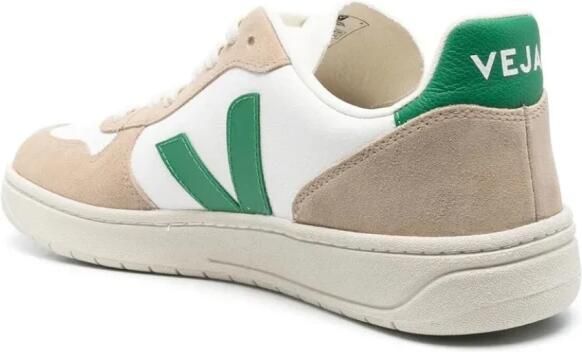 Veja Witte Leren Sneakers met Beige Suède Inzetstukken White - Foto 15