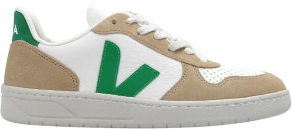 Veja Witte Leren Sneakers met Beige Suède Inzetstukken White - Foto 19