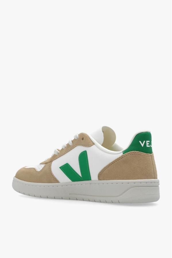Veja Witte Leren Sneakers met Beige Suède Inzetstukken White - Foto 9