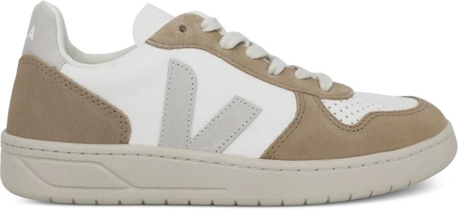 Veja V-10 Leather White Natural Sahara Sneakers