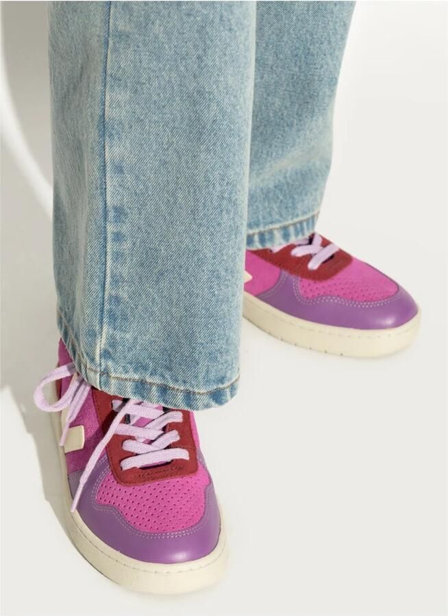 Veja Sportschoenen V-10 Suede Pink Dames - Foto 2