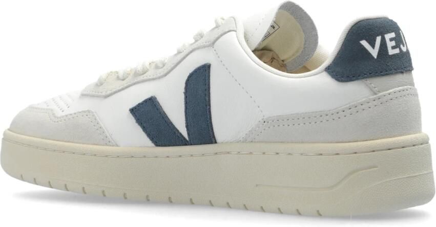 Veja Witte Leren Sneakers Ronde Neus Vetersluiting White Dames - Foto 9