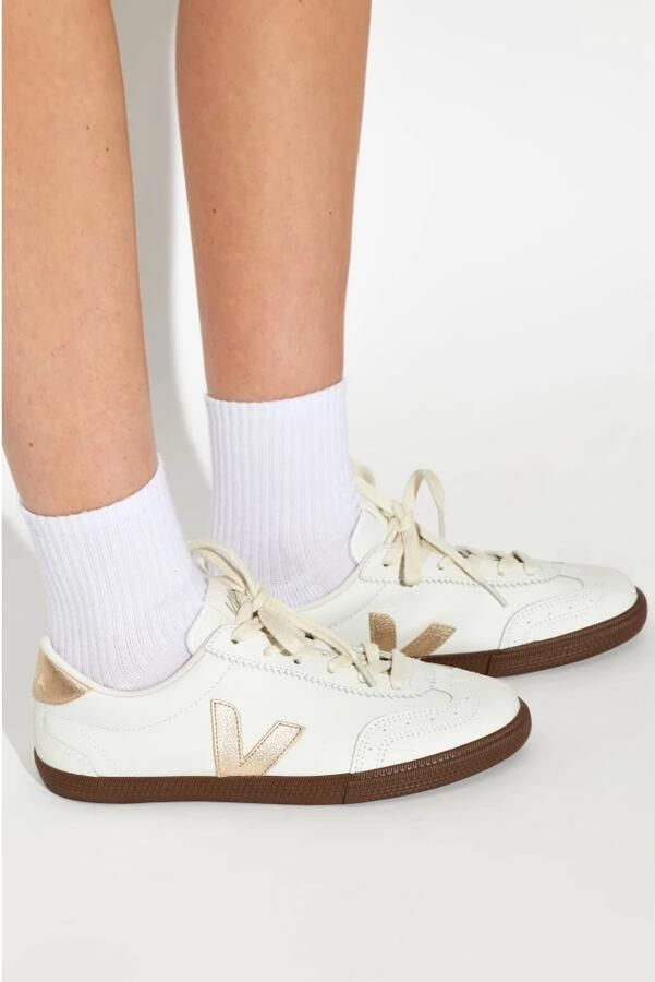 VEJA Lage Sneakers Dames Volley Leer Wit - Foto 5