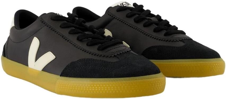 Veja Low Profile Leather and Suede Casual Shoes Black Sneakers - Foto 9