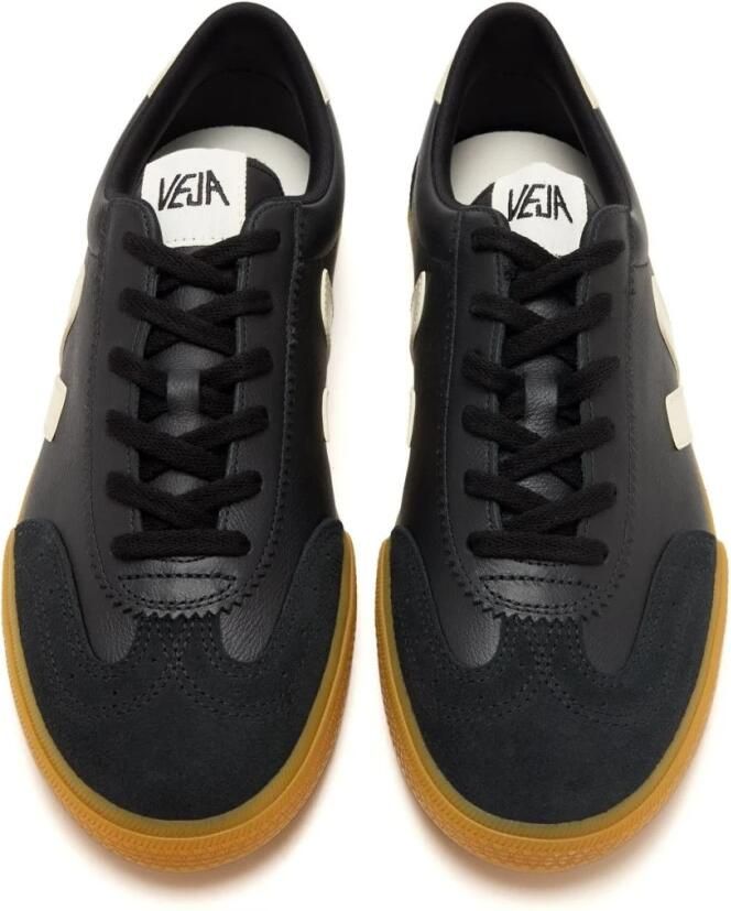 Veja Low Profile Leather and Suede Casual Shoes Black Sneakers - Foto 5