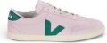 VEJA Lage Sneakers Dames Volley Leer Roze - Roze