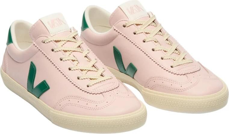 VEJA Lage Sneakers Dames Volley Leer Roze - Foto 5