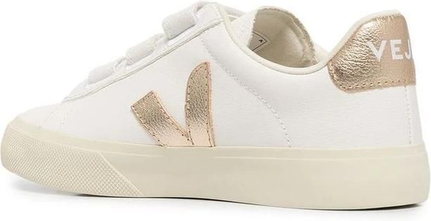Veja Witte Goudkleurige Leren Sneakers - Foto 2