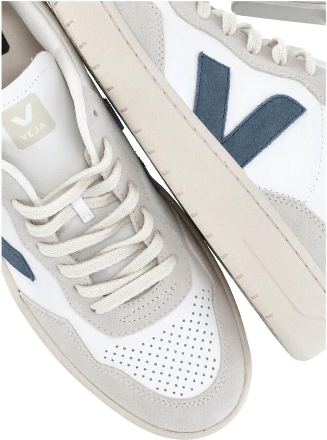 Veja Witte Leren Sneakers Ronde Neus Vetersluiting White Dames - Foto 6