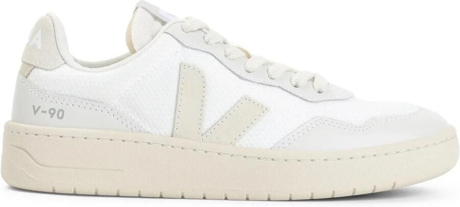 Veja Bianco Sneakers Lichtgewicht Ontwerp Rubberen Zool