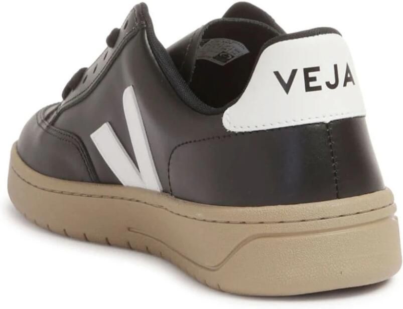 Veja V-12 Leren Sneakers Zwart Wit Black - Foto 2