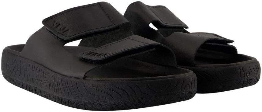 Veja Zwarte Leren Sandalen Slip-On Stijl - Foto 2