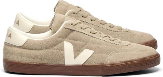 Veja Vintage Voetbalstijl Sneaker in Taupe