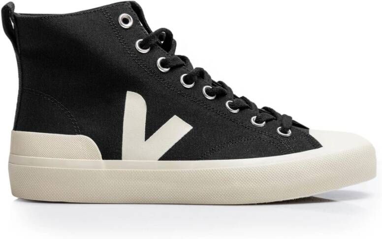 Veja Nova hoge sneakers in zwart biologisch katoen Black - Foto 2