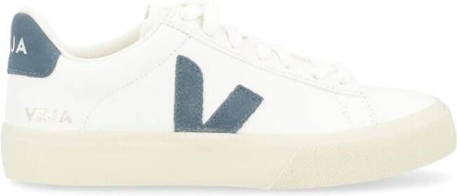 Veja Wit Blauw Leren Sneaker White Dames