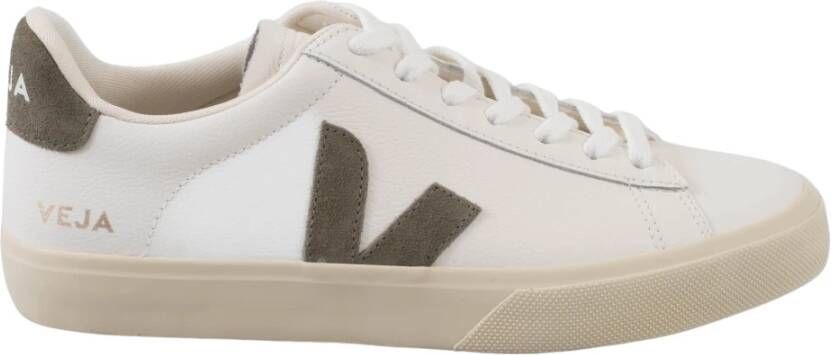 Veja Wit Khaki Campo Sneakers