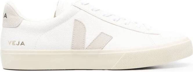 Veja Witte Beige Sneakers Pebbled Suède