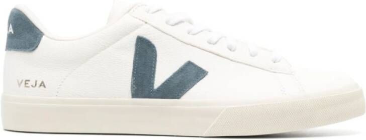 Veja Witte Campo Sneakers met Blauw Logo White Heren