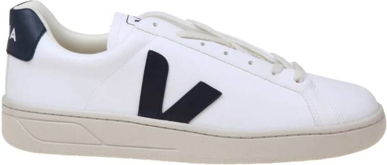 Veja Witte en Nautisch Blauwe Leren Sneakers White Heren