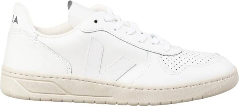 Veja Witte Leren Casual Sneakers V-10 White Dames