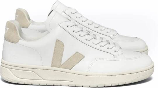 Veja V-12 herensandaal van zandkleurig en wit leer White Heren - Foto 14