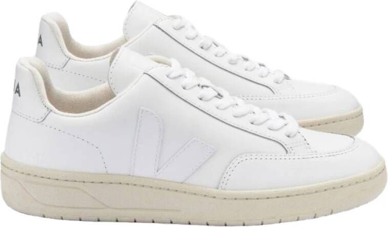 Veja Witte Leren Sneakers Logo Rubberen Zool White - Foto 9