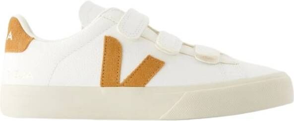 Veja Witte Leren Logo Sneakers White Dames