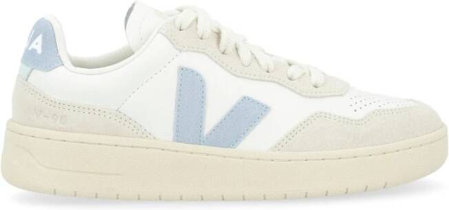 Veja V-90 Leren Wit Staal Sneakers Multicolor Dames