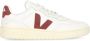 Veja Traced Leather Sneakers in Extra White Marsala White - Thumbnail 18