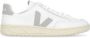 Veja Witte Leren Sneakers Ronde Neus Logo White - Thumbnail 1