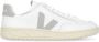 Veja Witte Leren Sneakers Ronde Neus Logo White Heren - Thumbnail 1