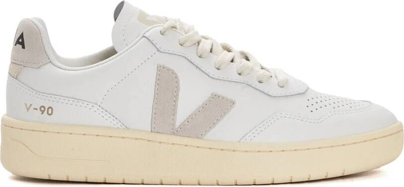 Veja Witte Leren Sneakers Stijlvolle Mode White Dames