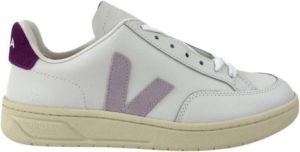 Veja Witte Sneakers met Roze V en Magenta Hiel Paars Heren