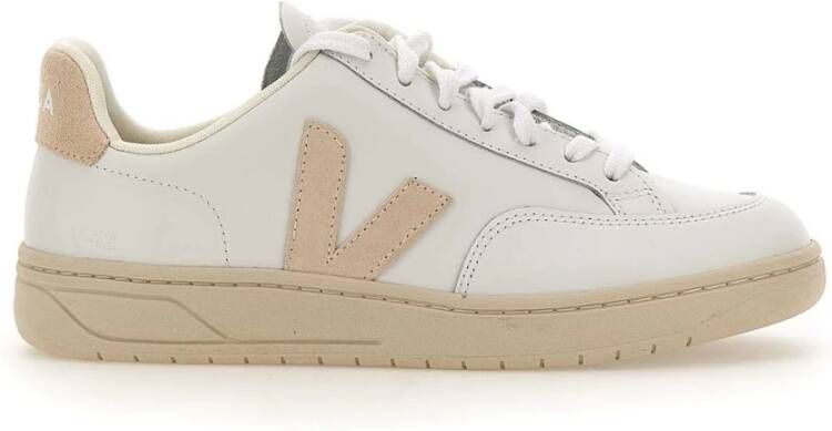 Veja V-12 herensandaal van zandkleurig en wit leer White Heren - Foto 9