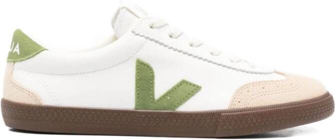 Veja Witte Veterschoenen met Rubberen Zool