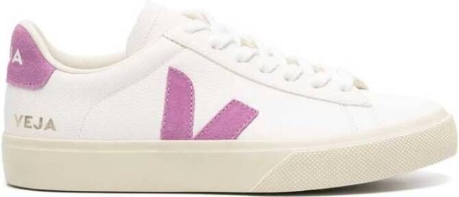 Veja Witte Lila Sneakers met Glad Korrel Multicolor Dames