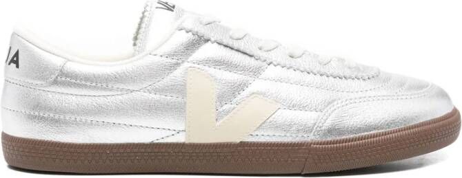 Veja Zilver-tone Logo Sneakers Veters Panelen