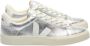 Veja Zilveren Leren Sneakers Ronde Neus Model Gray Dames - Thumbnail 13