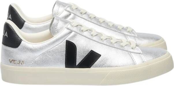Veja Zilveren Leren Sneakers