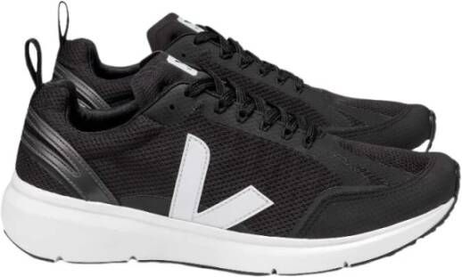 Veja Zwarte en Witte Condor 2 Alveomesh Sneaker Black Heren