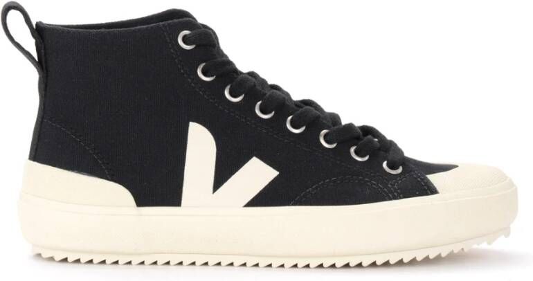 Veja Nova heren hoge sneakers in zwart biologisch katoen Black Heren