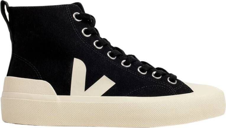 Veja Zwarte Logo Sneakers Zwart Dames