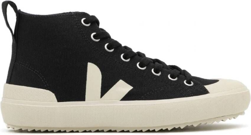 Veja Nova hoge sneakers in zwart biologisch katoen Black