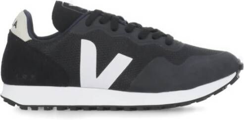 Veja Zwarte Sneakers met Ronde Neus