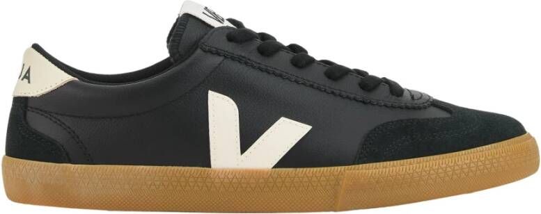 Veja Zwarte Sneakers met Witte Details